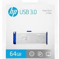 HP X730w 64 GB Pen Drive Compatible with Desktop Computer, Laptop USB 3.0 Metal Case (Silver)